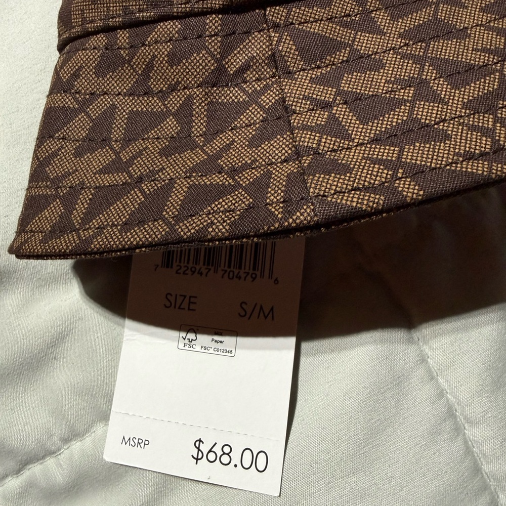 Michael Kors Brown Patterned Hat NWT - image 1